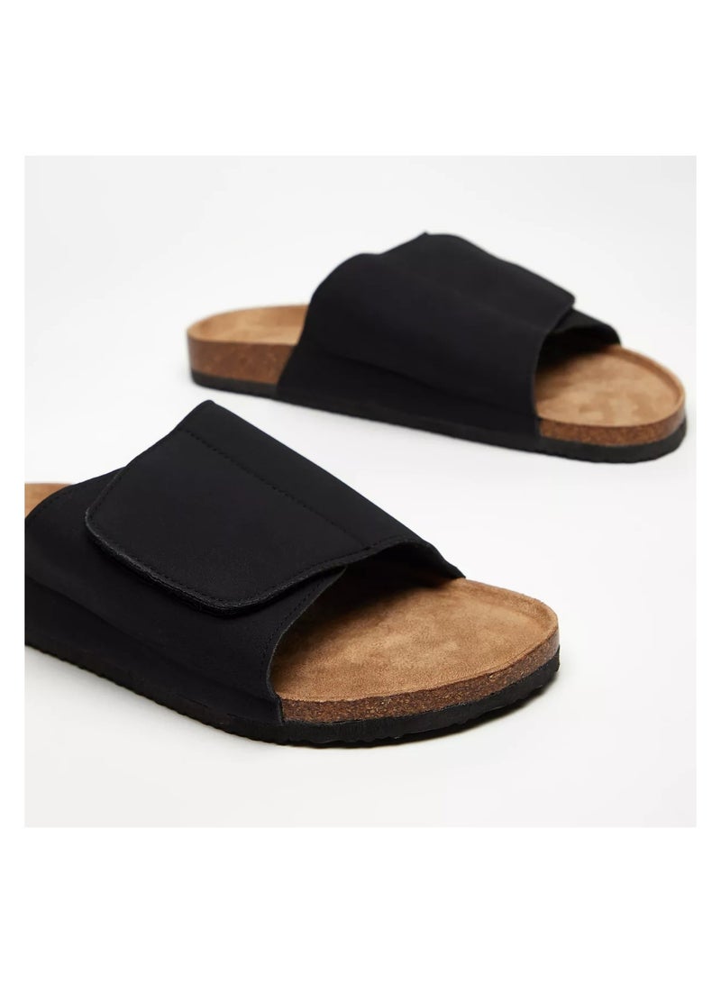 Comfortable men's orthopedic slippers with a wide, adjustable strap, supportive rubber sole for arch support, and lightweight design. Ideal for everyday wear and summer. - Image 2