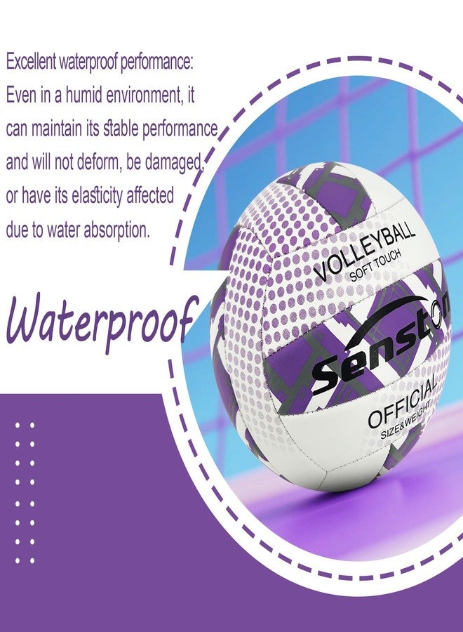 Senston Microfiber Official Size 5 Volleyball-Soft Waterproof Lightweight for Adults Youth Beach Gym Indoor/Outdoor Training - Image 4