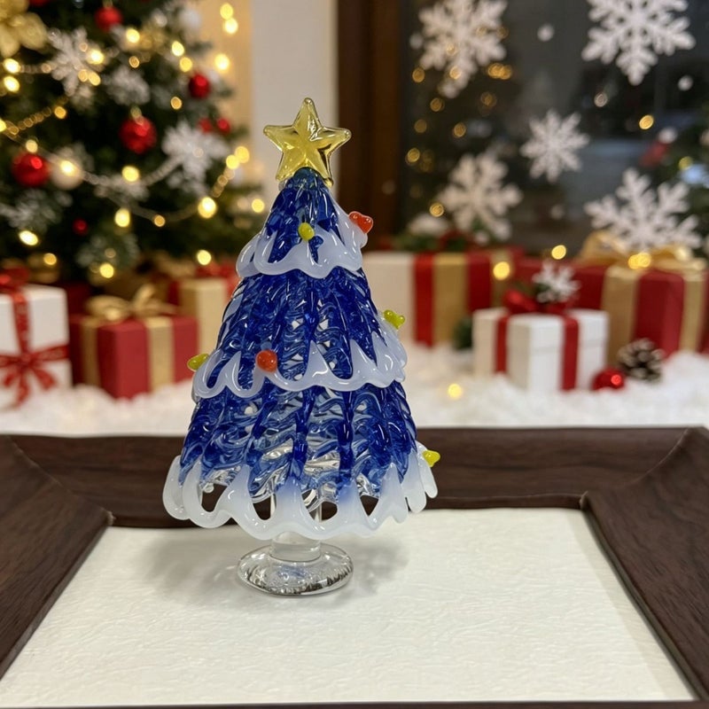 Handmade Glass Christmas Tree Ornament - Image 4