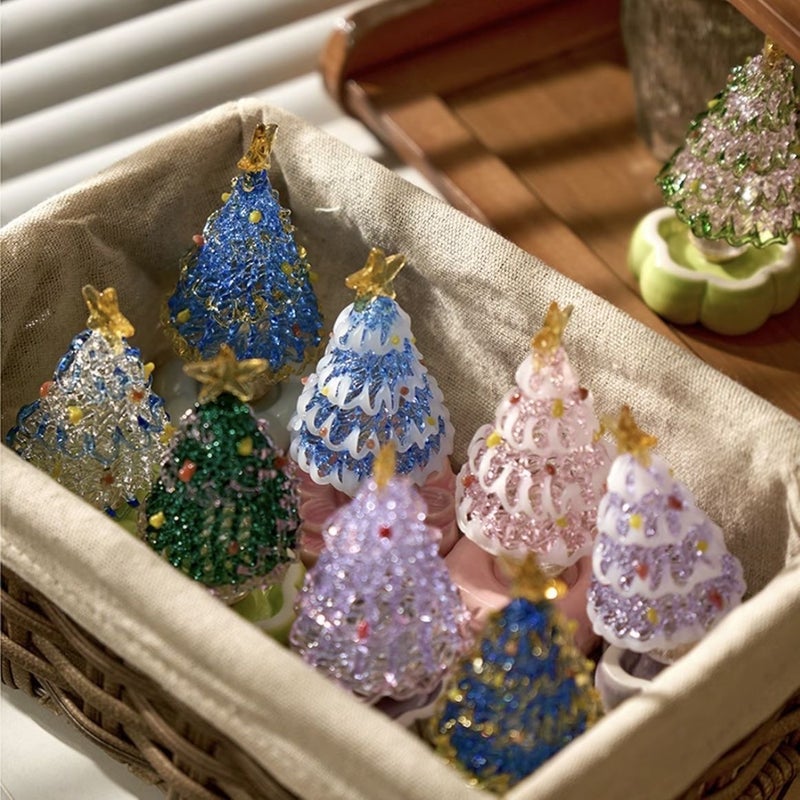 Handmade Glass Christmas Tree Ornament - Image 1