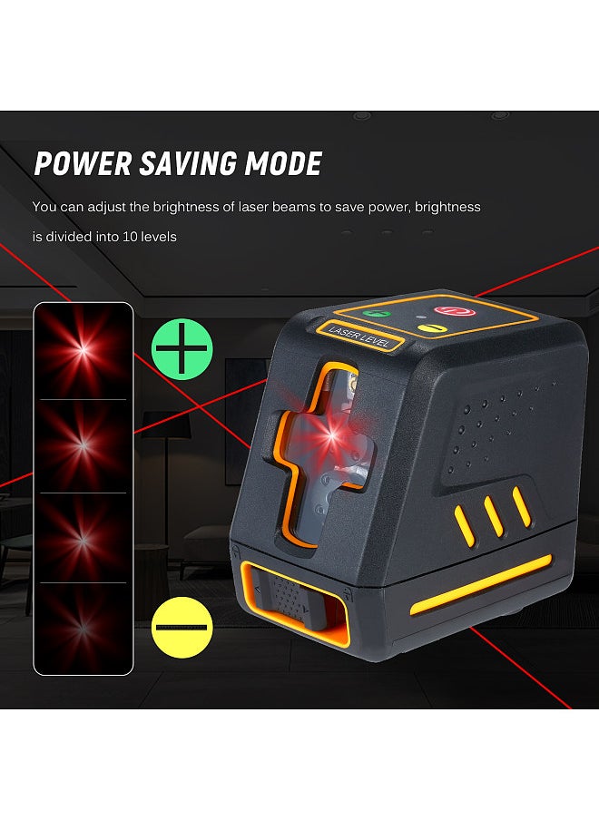 Generic - Laser Level Professional Horizontal and Vertical Cross Line Self Leveler Auto-Leveling Spirit Level Self-Leveling Selectable Laser Lines Adjustable Brightness Red Beam T07 - Image 1
