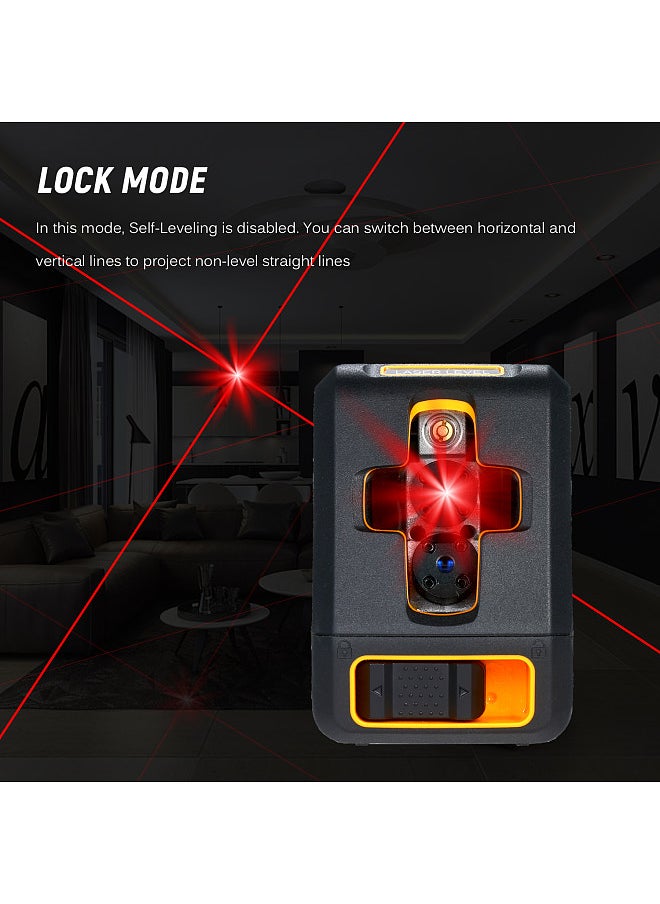 Generic - Laser Level Professional Horizontal and Vertical Cross Line Self Leveler Auto-Leveling Spirit Level Self-Leveling Selectable Laser Lines Adjustable Brightness Red Beam T07 - Image 1