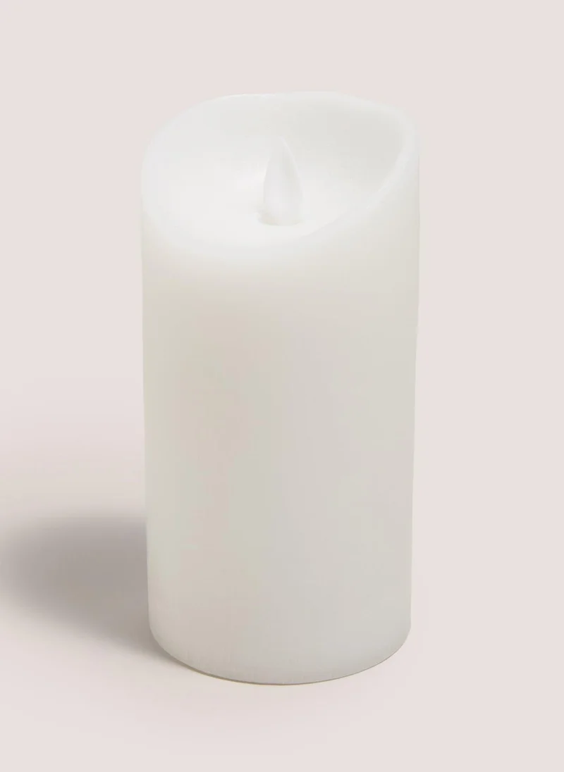 Matalan White LED Pillar Candle (7.5cm x 15cm)