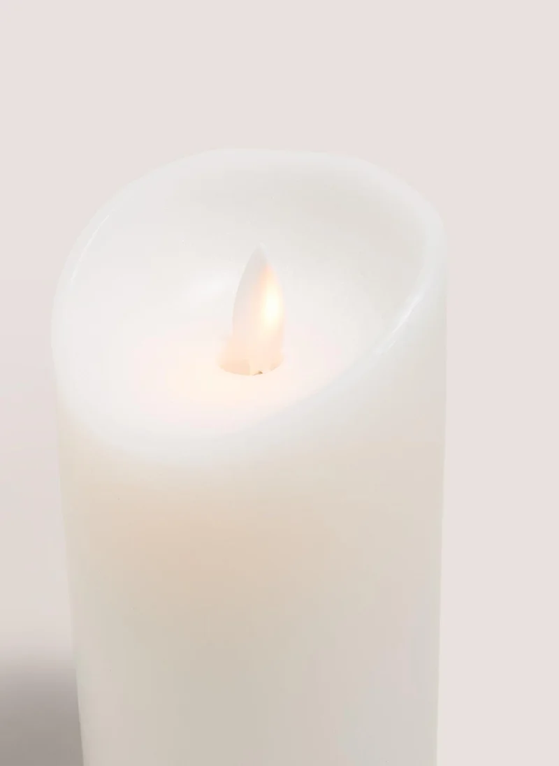 Matalan White LED Pillar Candle (7.5cm x 15cm)
