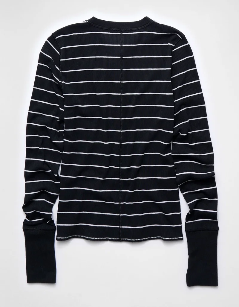 American Eagle  AE Long Sleeve Henley T-Shirt for Men | Best Price UAE