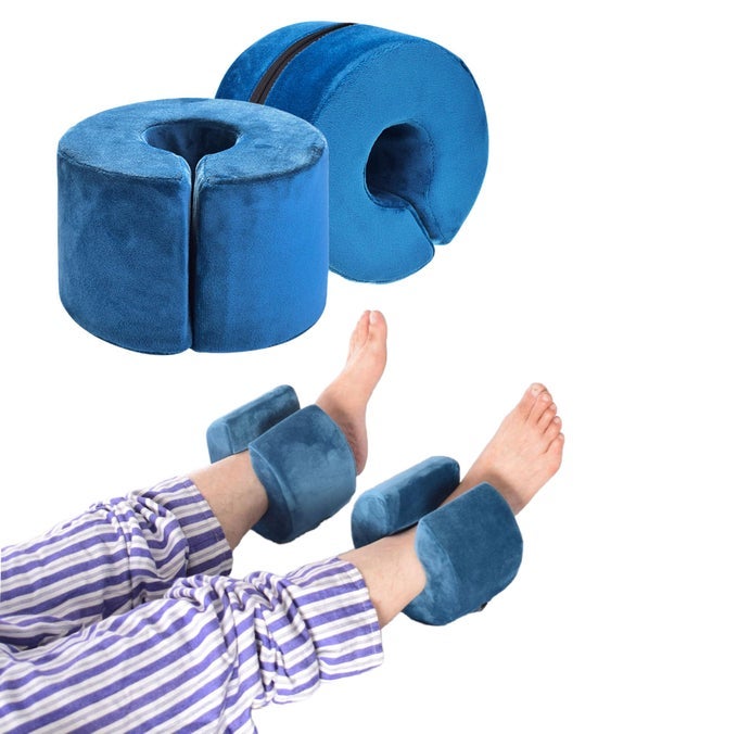 ADULT BED SORE PADS WEDGE FOOT SUPPORT PILLOW PRESSURE ULCER ANKLE PROTECTOR RING FOOT REST PILLOWS BEDRIDDEN PATIENT ELDERLY HEEL CUSHION SLEEPING ELEVATED FOAM PAD LEG POST SURGERY RECOVERY PILLOW