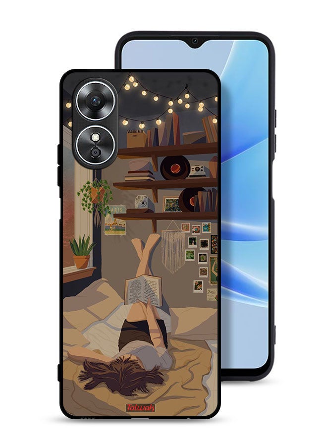 Tolwak Oppo A17 Protective Case Cover Studying Art - Image 1