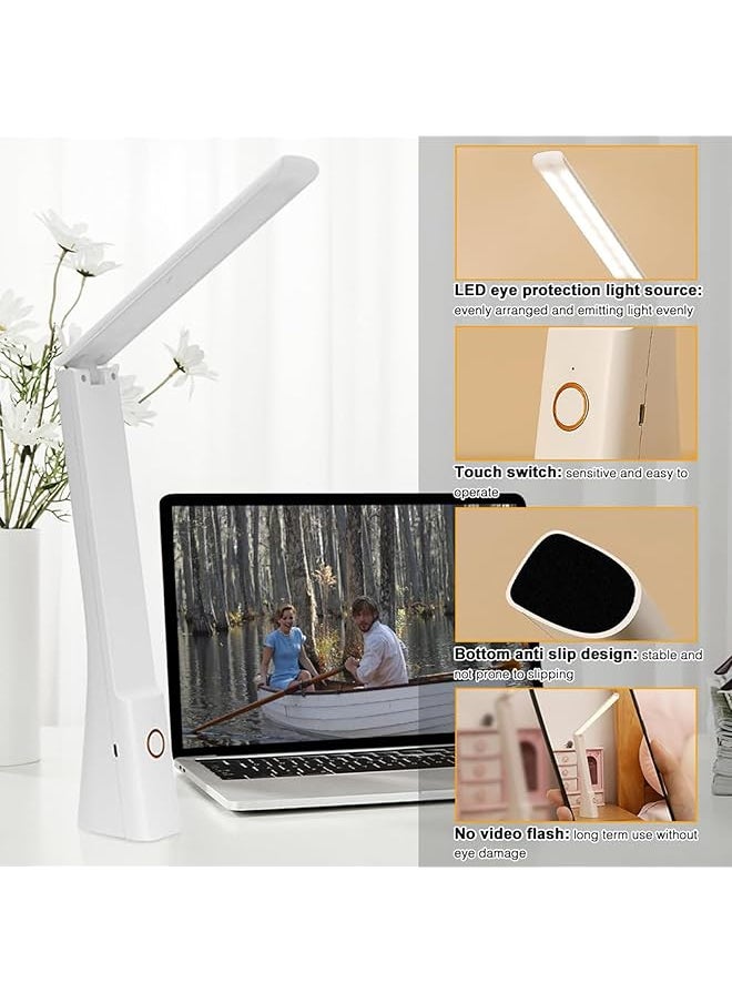 X spring Led Desk Lamp Charge And Plug Available Study Lamp Home Office Table Lamp With 3 Lighting Modes And Stepless Dimming Foldable Portable Eye Protection Table Lamp For Dorm Study Bedroom  - Image 5
