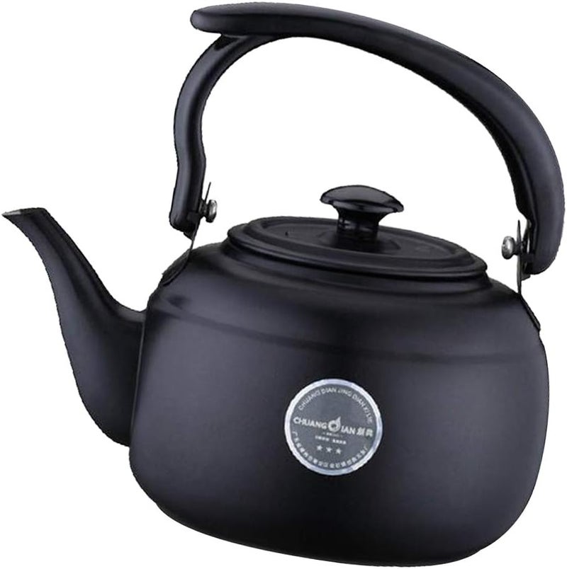 klarako Tea Kettle Stainless Steel Teapot Metal Teakettle for Stovetop Induction Stove Top Heat Water Tea Pot, for Home Kitchen Hotel Restaurant Cafe - Black, as described - Image 1