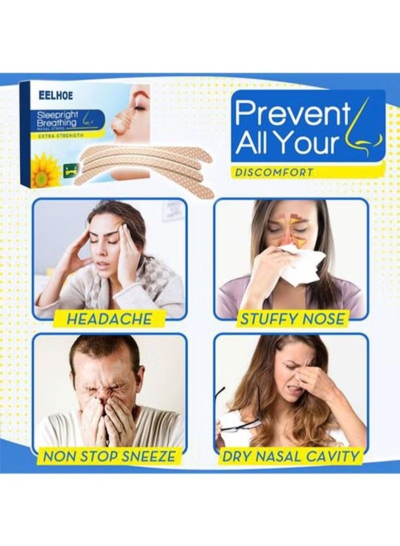 EELHOE Sleepright Breathing,Nasal Patch to Help Stop Snoring, Snoring Solution and Instant Relief for Nasal Congestion Caused By Colds and Allergies  - Image 4