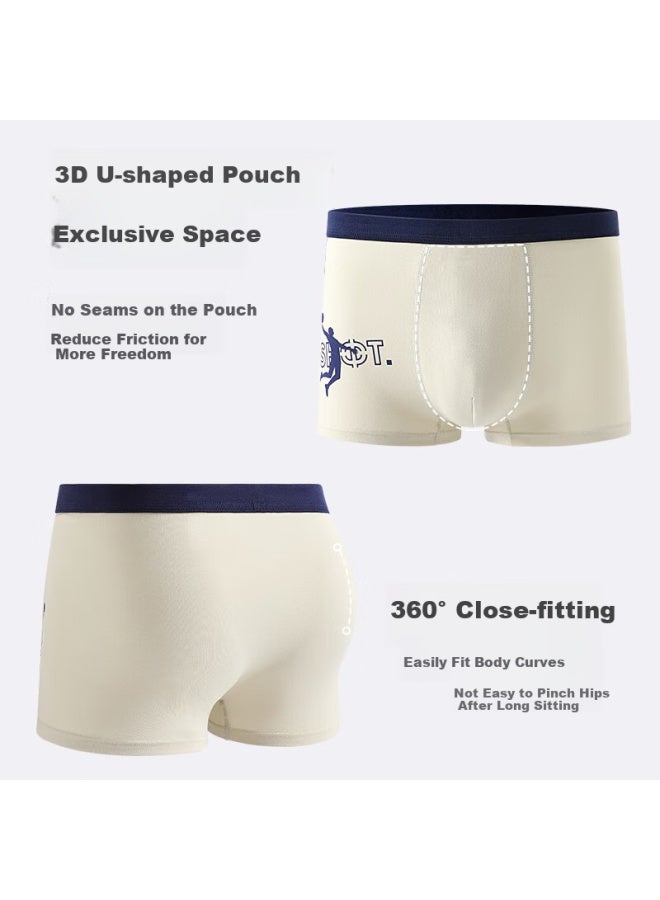 Top melon Dingguagua Developmental Period Teenage Boys' Underwear, Cotton Loose-fitting Boxer Briefs For Middle And High School Students, Wide-leg Shorts - Image 5