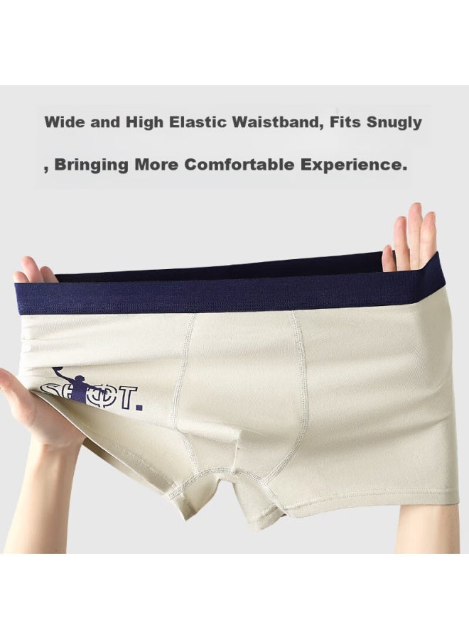 Top melon Dingguagua Developmental Period Teenage Boys' Underwear, Cotton Loose-fitting Boxer Briefs For Middle And High School Students, Wide-leg Shorts - Image 3