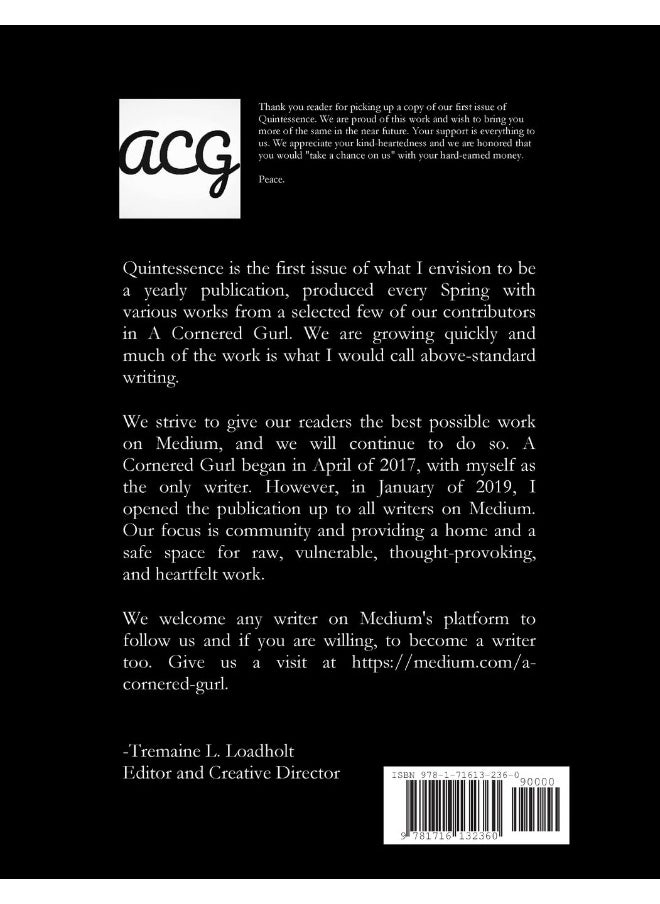 QUINTESSENCE: A Literary Magazine of Featured Medium Writers  - Image 2