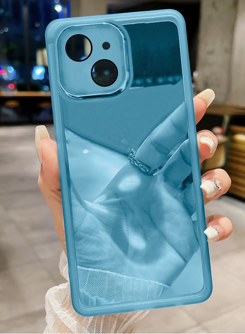 Wtech Tecno Spark 40C 4G 2025 Soft Transparent Camera Lens Protection TPU Silicone Ultra Thin Phone Stylish Electroplated Camera Border Back Case Cover - Blue - Image 2