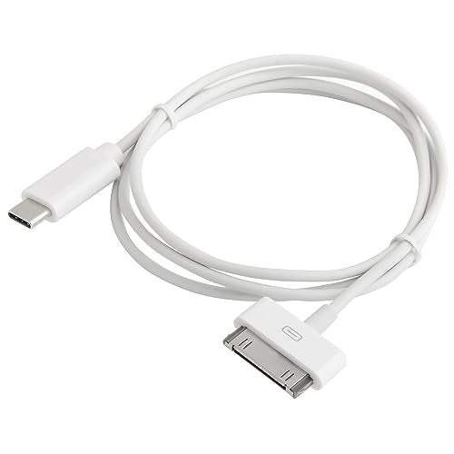 KabelDirekt 30-Pin to USB C Adapter Cable for iPhone 4S/4/3G/3/1, iPad 3/2/1, iPod 3 – 3ft – Male to Male, White (Next-Generation Data/Charging Cable from USB-C to Dock Connector) - Image 4