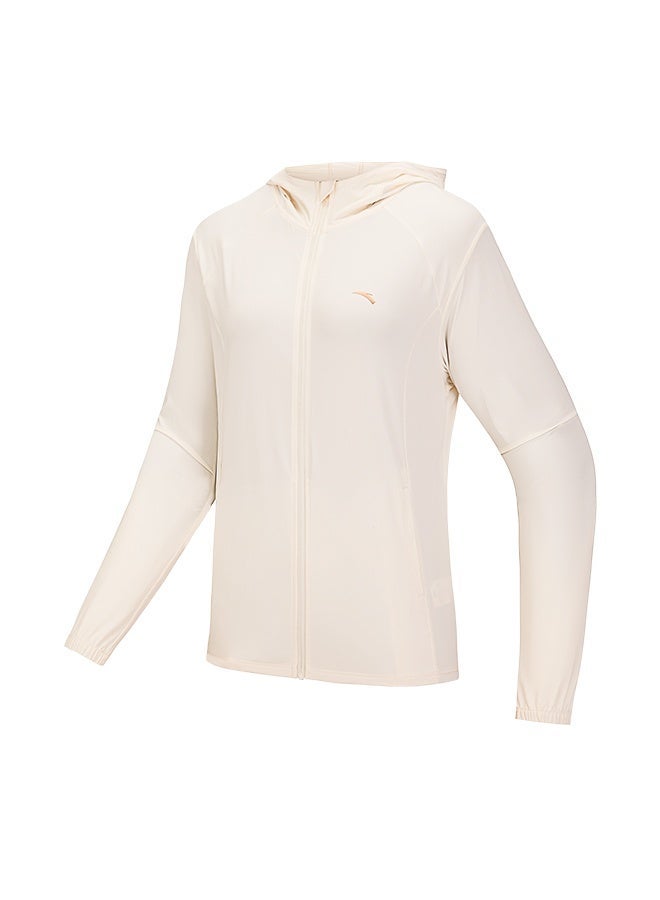 ANTA Women’s Ice-Silk Hooded Jacket – 4th Gen UV Protection Series - White / Lightweight /Breathable / UV-Resistant - Image 2