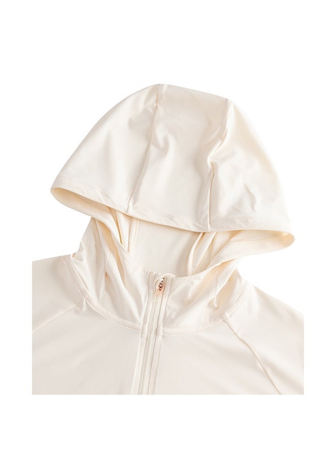 ANTA Women’s Ice-Silk Hooded Jacket – 4th Gen UV Protection Series - White / Lightweight /Breathable / UV-Resistant - Image 4