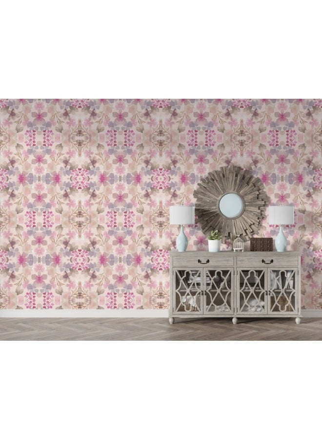 Home Gallery Peony Grunge Texture Design With Old Geometric Patterns
 Fabric Wallpaper Covers An Area ​​Up To 4.2Mx3M With Adhesive  And Smoothing Tool  - Image 2