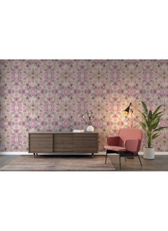 Home Gallery Peony Grunge Texture Design With Old Geometric Patterns
 Fabric Wallpaper Covers An Area ​​Up To 4.2Mx3M With Adhesive  And Smoothing Tool  - Image 3