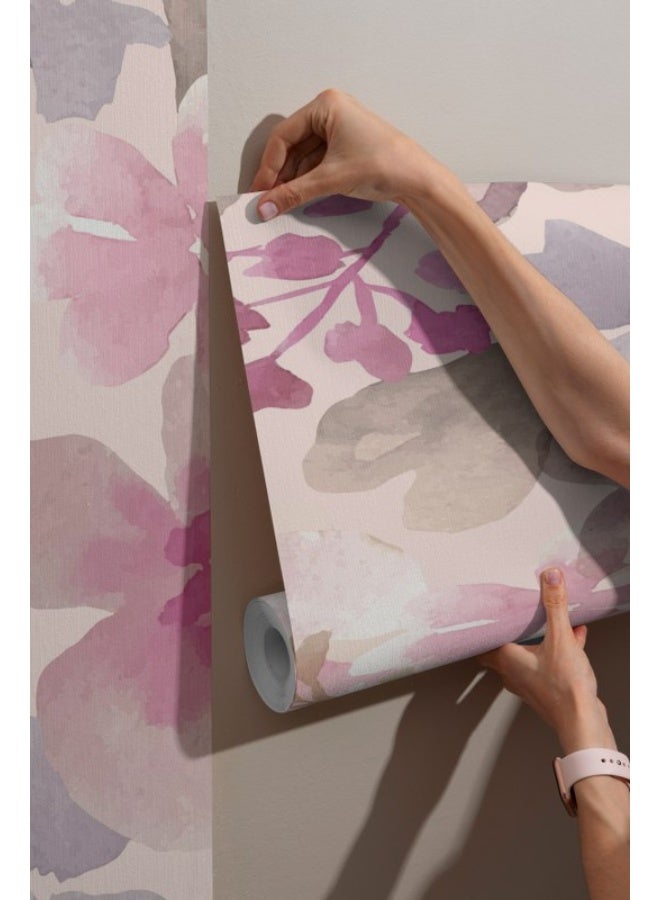 Home Gallery Peony Grunge Texture Design With Old Geometric Patterns
 Fabric Wallpaper Covers An Area ​​Up To 4.2Mx3M With Adhesive  And Smoothing Tool  - Image 5