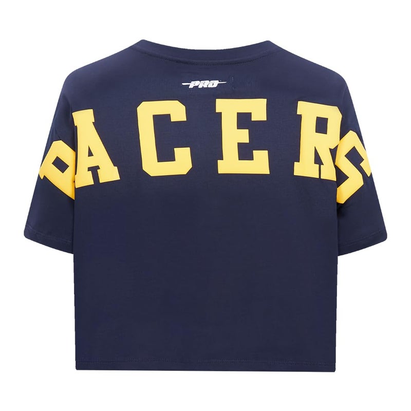 Pro Standard Womens NBA Indiana Pacers Wingspan Short Sleeve Boxy Tee Midnight Navy M - Image 1