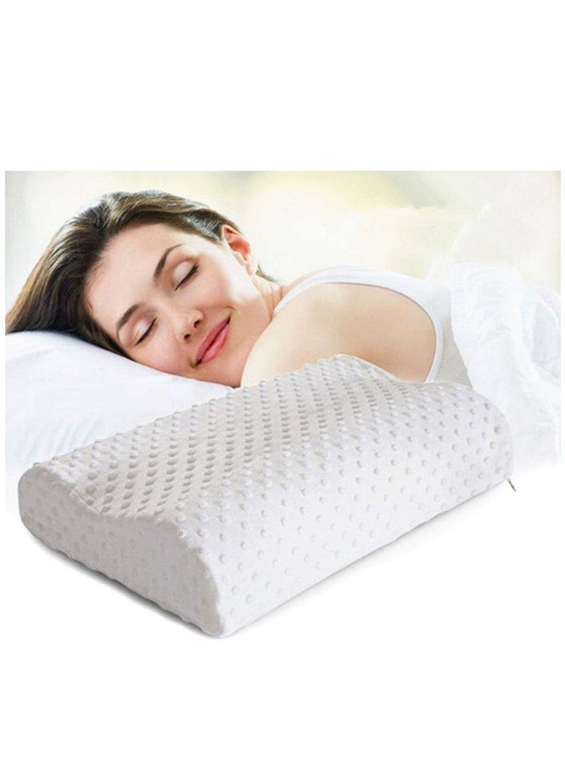 وسادة فوم ميموري ناعمة لدعم الرقبة والظهر وسادة عنق لتخفيف آلام الرقبة مع غطاء بسحاب قابل للإزالة - Image 1