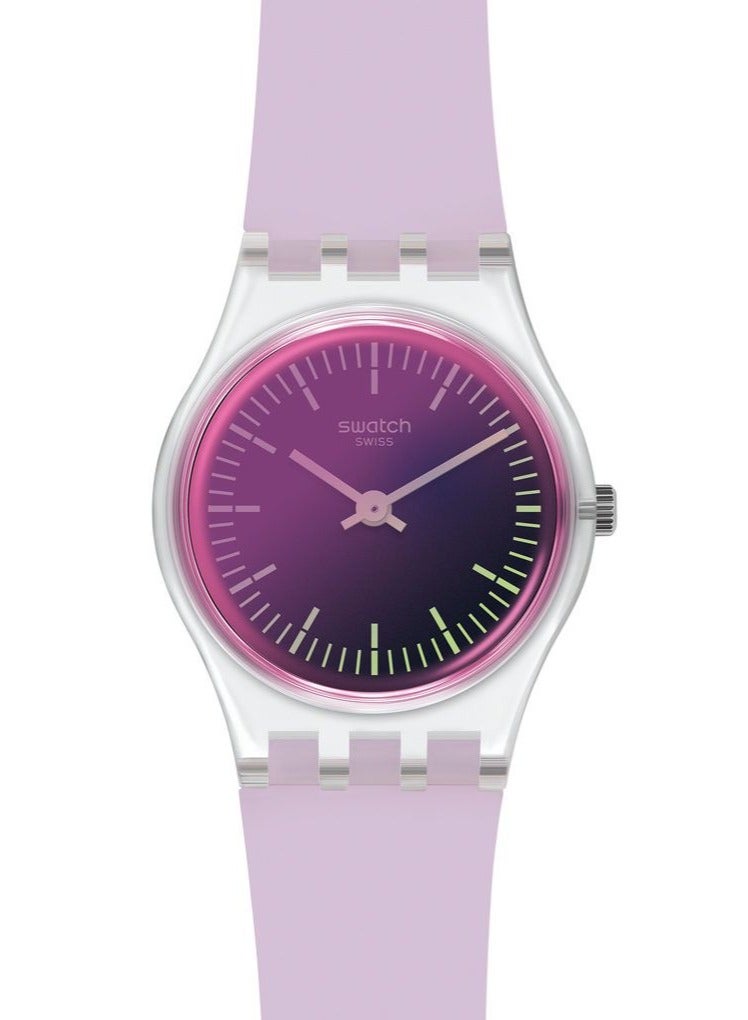 Swatch Women Ultraviolet Quartz Movement Water Resistant Wrist Watch - 25 Mm - Image 1