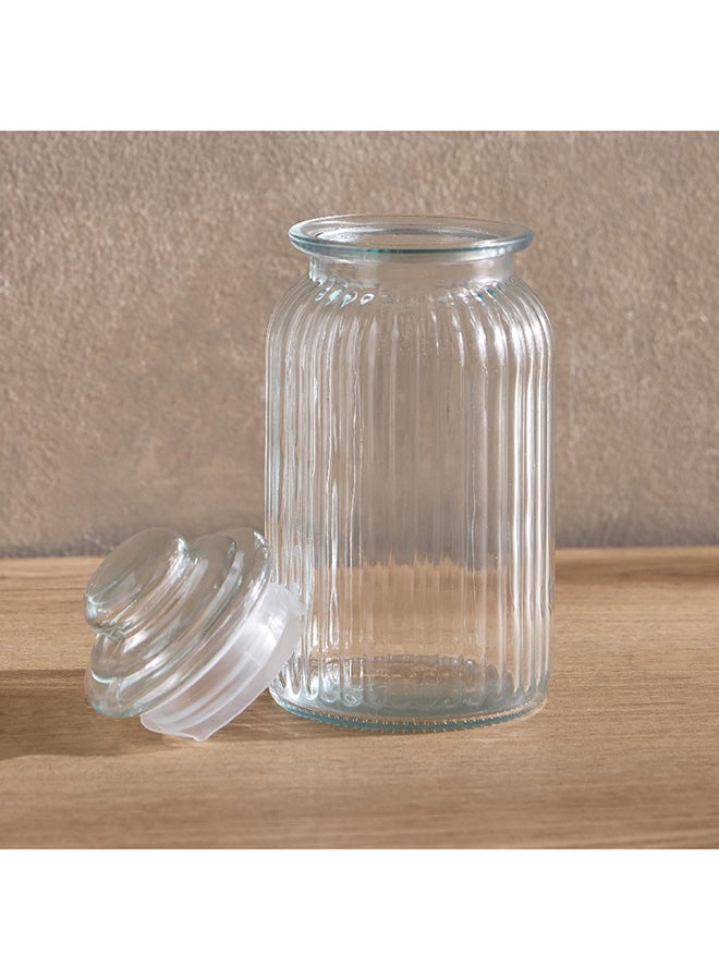 Home Box Essential Ribbed Glass Jar 1200 ml - Image 2