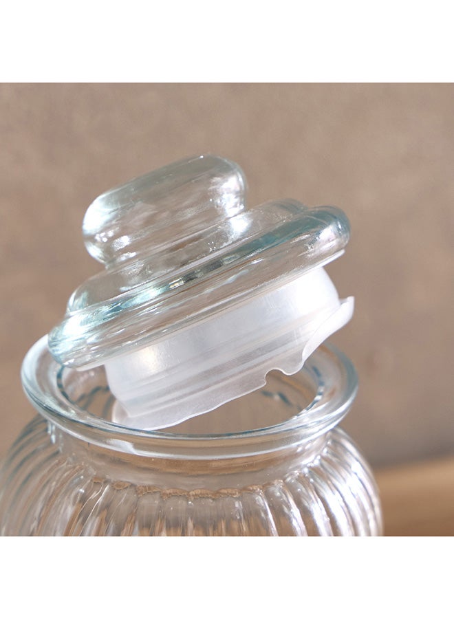Home Box Essential Ribbed Glass Jar 1200 ml - Image 3