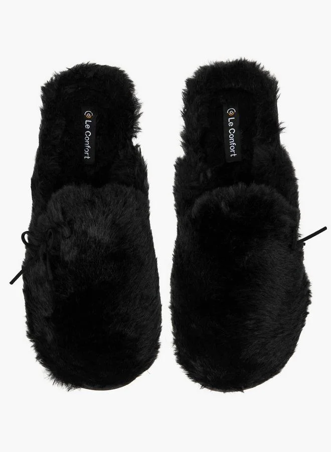 Le Confort Women Faux Fur Bedroom Mules