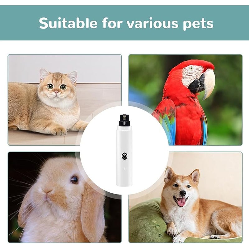 Electric Dog Nail Grinder Pet Nail Trimmer,2025 Rechargeable Dog Nail Grinder Cat Nail Grinder,Dog Nail Trimmers and Clippers Kit for Small Large Dogs Cats Toenail Claw Grooming (Blue*) - Image 3