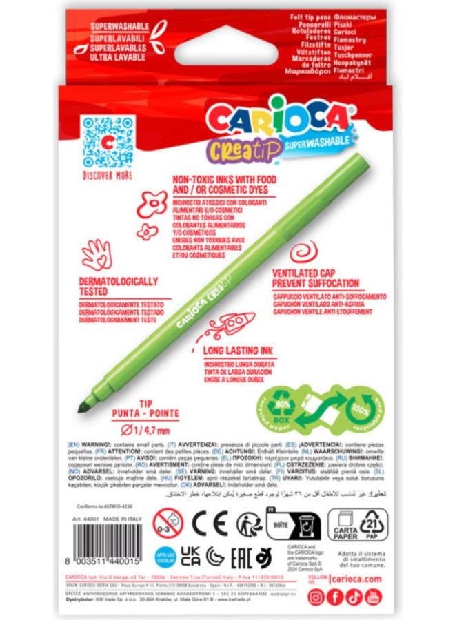 carioca Pack Of 10  Creatip Super Washable Markers  - Image 2