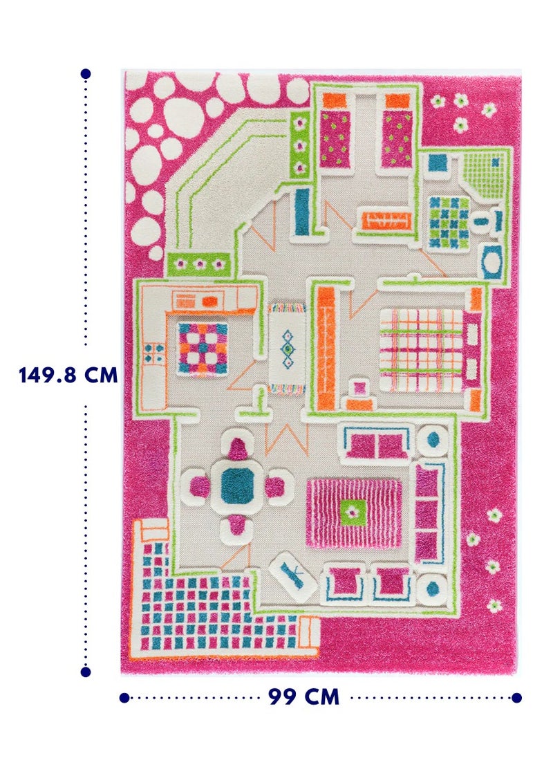 3D Play Carpet Playhouse - Medium | Pink | Activity Playmat for Kids & Children | Bedroom, Living Room, Nursery Rug | Polypropylene | Foldable | 150 cm x 100 cm - pzsku/ZEE697AE66A2B3920C321Z/45/_/1734181538/cdb7d8ec-6450-4f06-af76-67c5d4727ea1