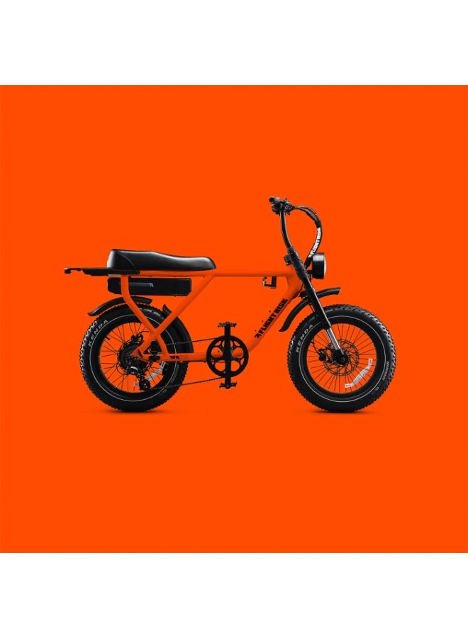 Flight Risk FR505 Electric Bike in Orange with 500W Max Power Output, Front Suspension, 2-Piston Tektro Hydraulic Disc Brakes, GPS Tracking, Geofencing & Blinkers - Image 2
