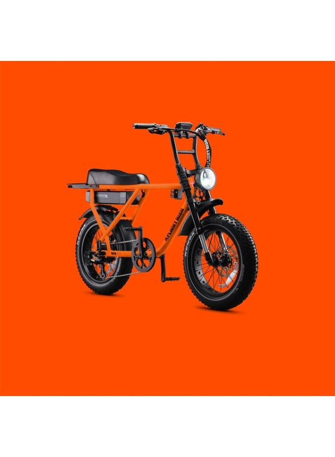 Flight Risk FR505 Electric Bike in Orange with 500W Max Power Output, Front Suspension, 2-Piston Tektro Hydraulic Disc Brakes, GPS Tracking, Geofencing & Blinkers - Image 3