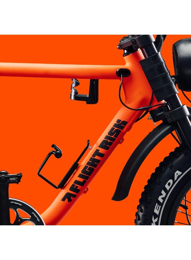 Flight Risk FR505 Electric Bike in Orange with 500W Max Power Output, Front Suspension, 2-Piston Tektro Hydraulic Disc Brakes, GPS Tracking, Geofencing & Blinkers - Image 5