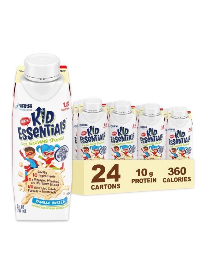 Boost KID ESSENTIALS 1.5, Vanilla Vortex 24 x 8 fl oz carton - Image 1
