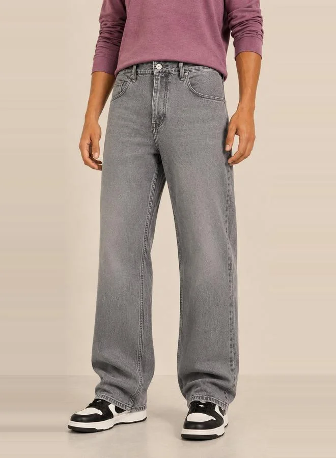تايك تو Men Baggy Fit Low Rise Jeans By Falcon