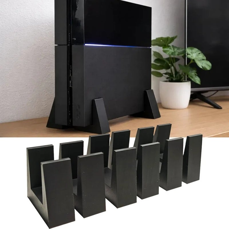 3D Printed Vertical Stand Holder for PS4/Pro/Slim with Open Bottom Cooling Airflow Design - Image 1
