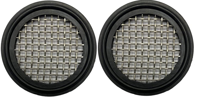 DR.COMPONENT 1.5" Sanitary Tri-Clamp Gaskets (Pack of 2), Bonded Type Screen (#8 Mesh/ 2380 μm) Gaskets, Black EPDM - Image 2