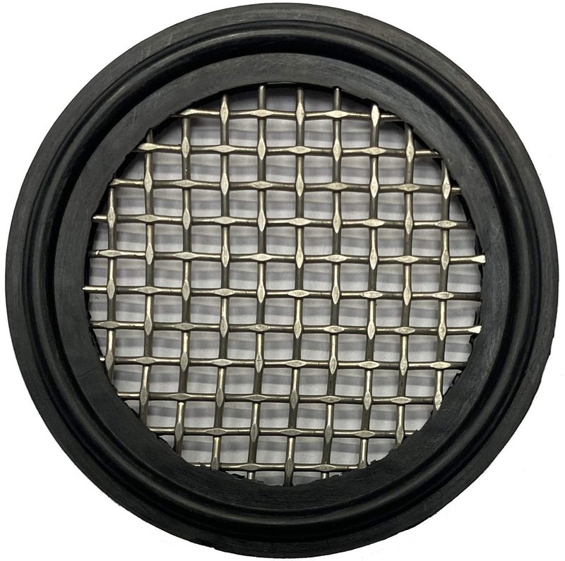 DR.COMPONENT 1.5" Sanitary Tri-Clamp Gaskets (Pack of 2), Bonded Type Screen (#8 Mesh/ 2380 μm) Gaskets, Black EPDM - Image 1