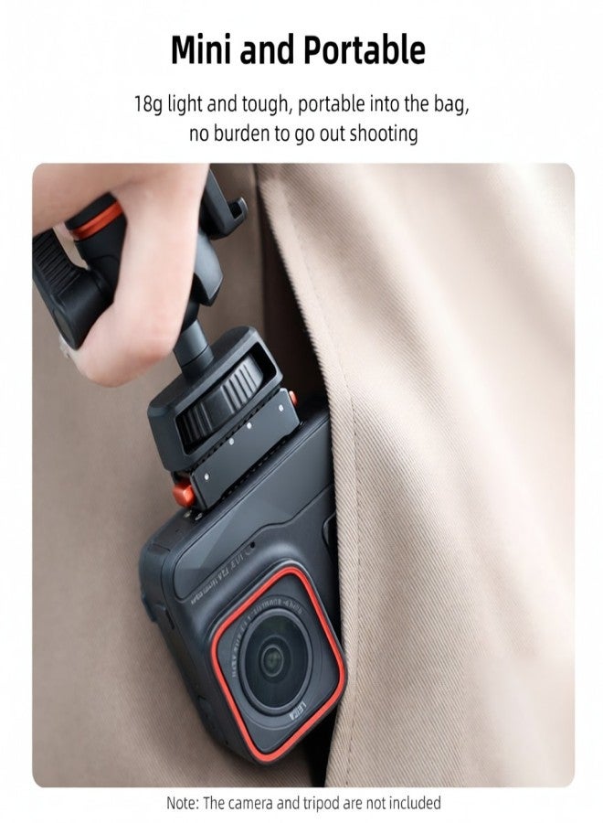 في ار اي جي حامل VRIG AC07 الرياضي سريع الفك، محول مغناطيسي، مصنوع من سبائك الألومنيوم، مزود بلوحة تثبيت سريعة الفك ببرغي 1/4 بوصة، متوافق مع كاميرات Insta360 Ace/Ace Pro/ONE X3/ONE X2/GoPro Hero 12 Pro - Image 4