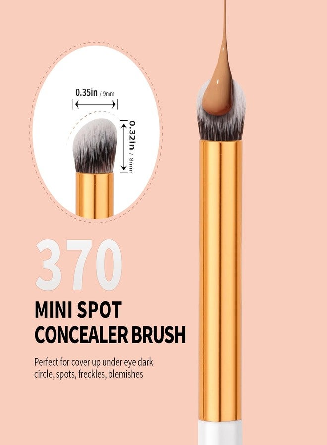 docolor Concealer Brush, 2PCS Angled Concealer Brushes Under Eye Mini Angled Flat Top Kabuki Nose Contour Brush for Concealing Blending Setting - Image 3
