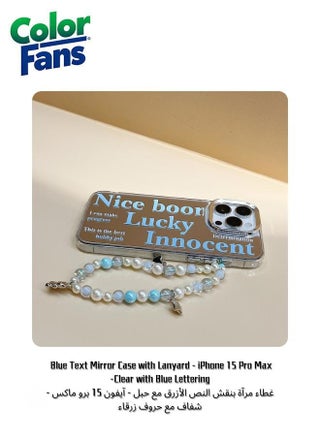 Clear with Blue Lettering