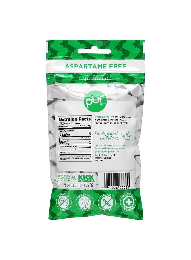 The PUR Company شركة PUR، علكة، نعناع، 55 قطعة، 2.72 أونصة (77 جرام) - Image 2