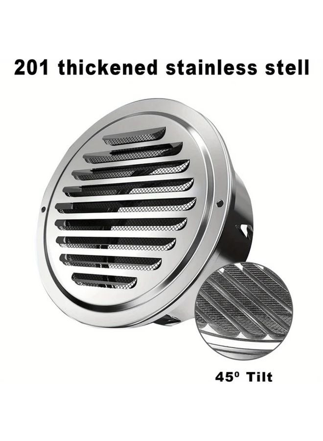 Stainless Steel Kitchen Ventilation Grille With Insect Screen 150mm Includes Screws - Image 3