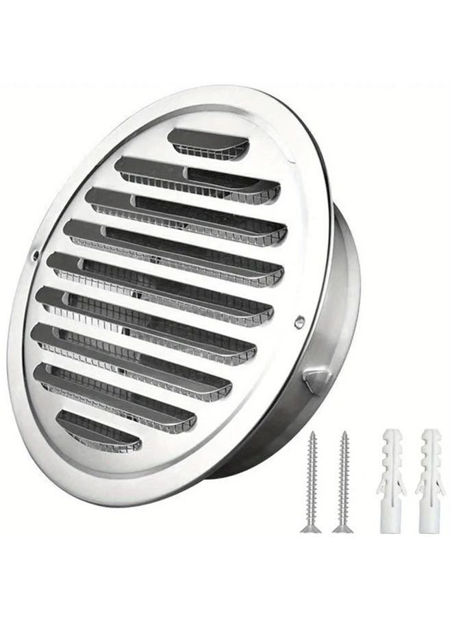 Stainless Steel Kitchen Ventilation Grille With Insect Screen 150mm Includes Screws - Image 2