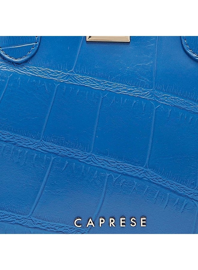 Caprese MINK SATCHEL SMALL ULTRAMARINE WOMEN HANDBAG | SHOULDER BAG WITH DOUBLE HANDLE | THE KIARA COLLECTION - Image 3