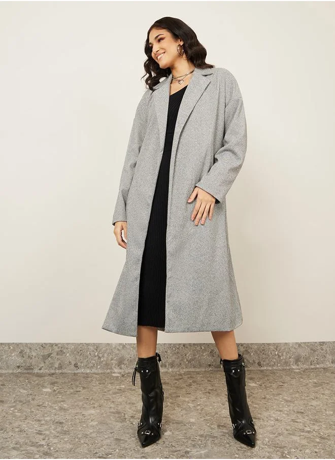 Styli Regular Fit Wool Like Belted Midi Coat