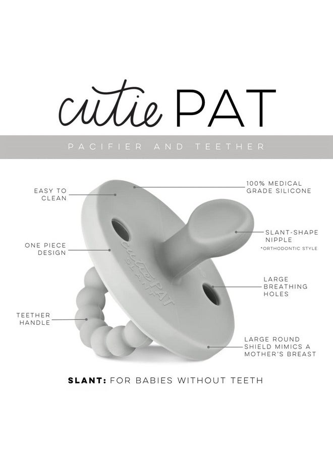 Ryan & Rose - Cutie Pat Pacifier Teether (Slant Grey) - Image 1